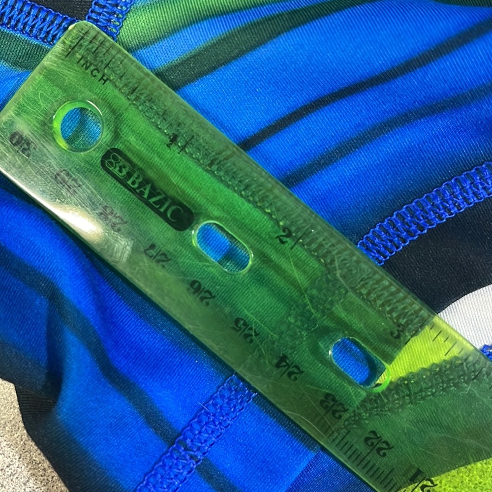 Adidas Techfit Medium Compression Short Blue Stri… - image 6